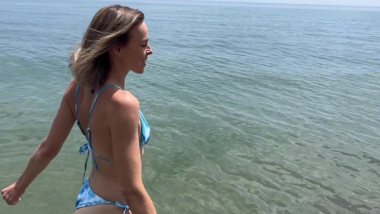 Serenity Cox: Wife Fucks Two Cocks on the Beach in a Bikini...