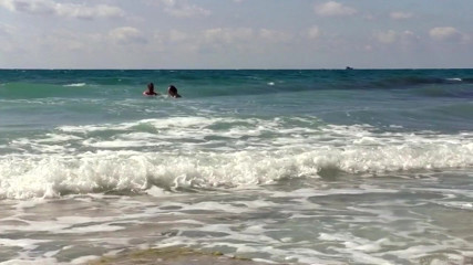 Katrin Porto: Nude BBW playing in the sea