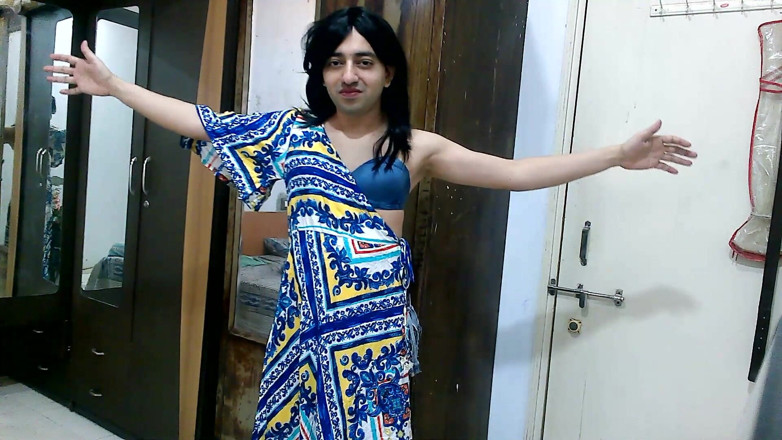Cute & Nude Crossdresser: Beautiful sweet sissy crossdresser femboy Sweet Lollipop in denim bikini...