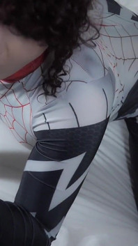 Spider Girl Femboy Trap Face Fucked by Miles Morales BBC
