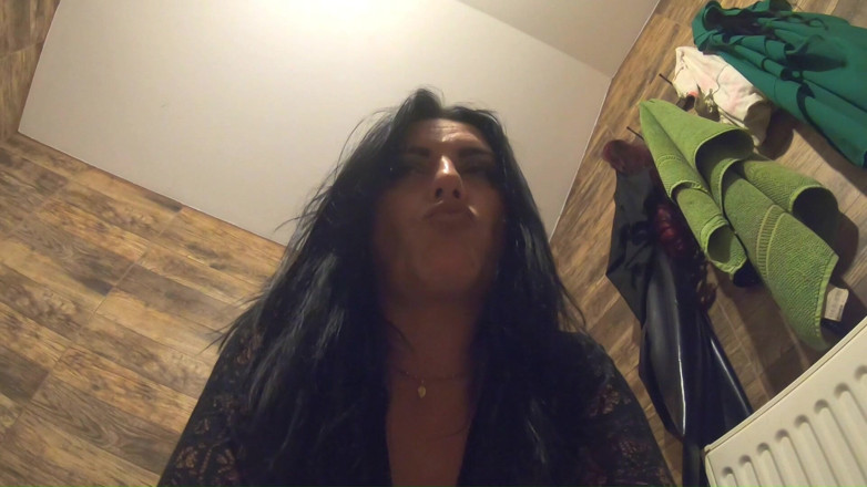 MilfyCalla: Bathroom Toilet Fetish. Lace Robe Dirty Talk and Shiny Dress...