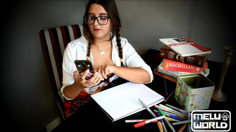 melu_world: Schoolgirl Squirts in Front of Camera - Meluworld