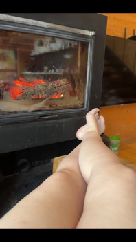 Masturbate at the Fireplace
