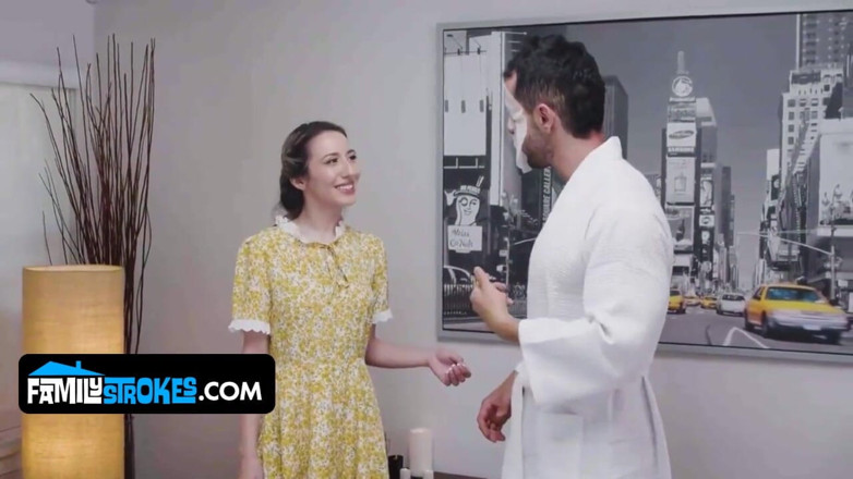 Family Strokes: Stepdaughters Give a Sensual Erotic Massage with Happy Ending to...