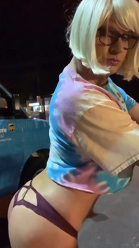 Sissy Street Walk, Hiking Trail in Panties, Slutty Workout Shorts in Public
