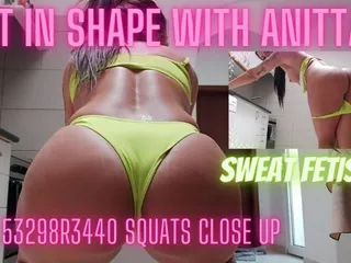 Anitta: Workout and strip with sweaty Anitta