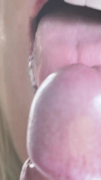 Sensual tongue blowjob