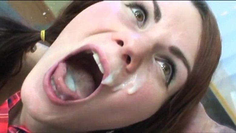 Young Sinner: Mature cock in sexy college girl in uniform. Cum in...