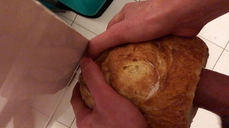 Francesco Spinozzi: fucking bread with cum