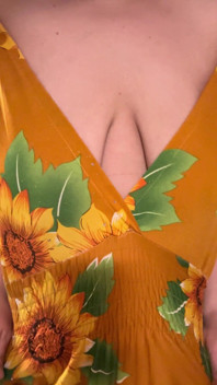 Sunflower Dress Slowly Releases MILF Titties