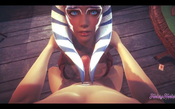 Yaoitube: Starwars Hentai 第一人称视角 ahsoka 3D 4d - 口交和性交女牛仔stily并被中出