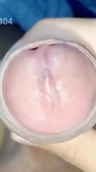 젊은 아시아 언컷 자지 사정
