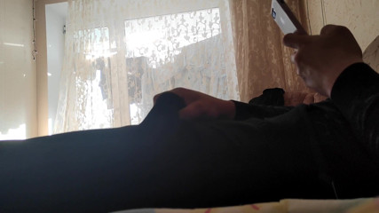 Auff: Masturbating at home in panties and watching porn