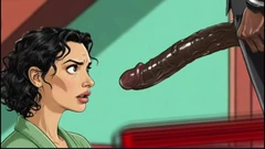 American MILF 2: Married Housewife and Two Big Black Cocks. Cartoon. Comic