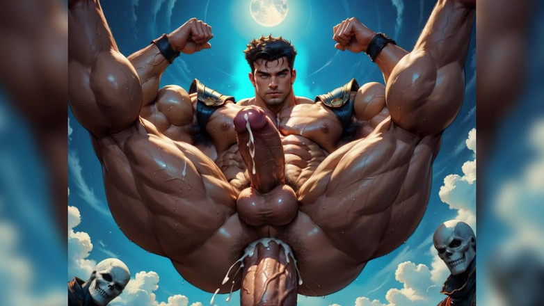 AI gay porn: Muskulöser großer schwanz, schwuler fick