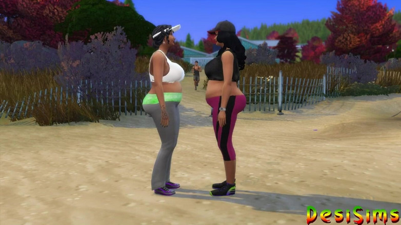 Desi Sims: 印度年轻男孩在淋浴时操他的继母
