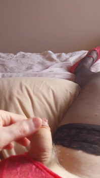 Tiny Clit Sissygasm in New Pink Panties