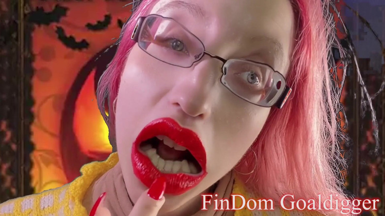 FinDom Goaldigger: Zakar hodoh mengubah menjadi mainan Halloween yang hodoh