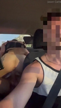 Fucking Tiny Lil Babe in the Uber, She Is so Horny That Jerks off the Driver - Massy Sweet