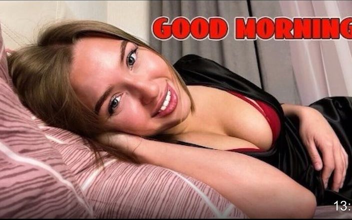 Honey Sasha: セクシーな友人が本物の男の朝の始まり方を見せてくれました。バーチャルセックス。