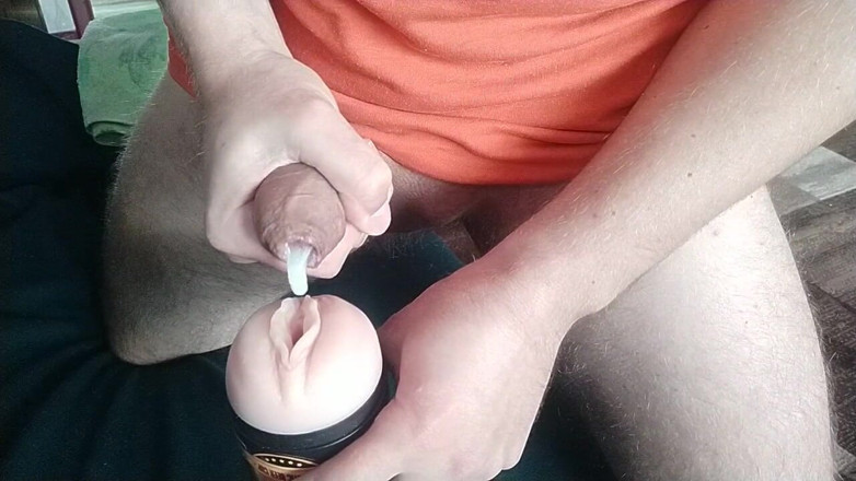 Hot guy solo: Gay model fucks pussy toy and cums twice on webcam