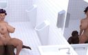 Sassy comics: 出轨人妻在公共浴室被大鸡巴黑人干 - 3D动画