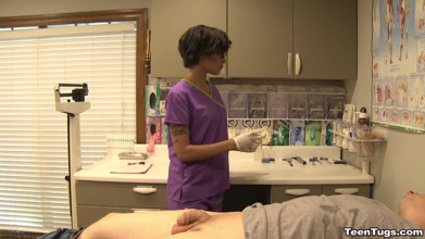 TeenTugs: Nurse Jasmine Barnes Drains Dick Dry