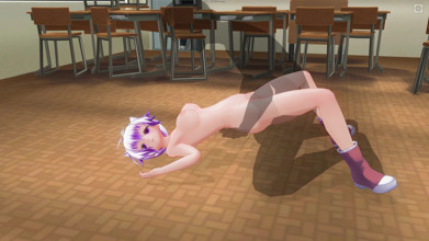 3D HENTAI Collge girl got cum on her stomach while fucking in the classroom