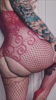 無修正ボディストッキング試着