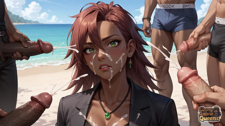 Ebony Anime Queens: Bốn nữ hoàng da đen. 1 Bãi biển. Quan hệ tình dục...