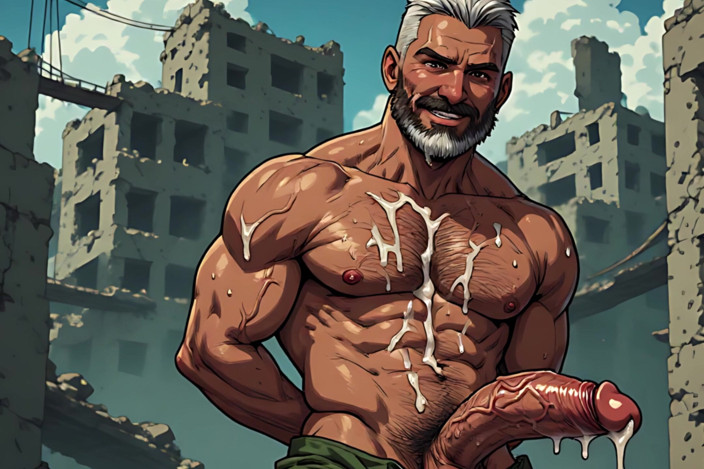 Erotic Man: Huge Muscular Men Covered in Cum