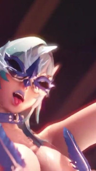 Genshin Impact Eula - Dancing at a Party in Mondstadt Night Club Striptease - Micro Bikini