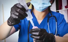 Cruel nurse Domina Fire edging & CBT sounding patient