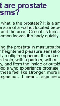 Prostate Orgasams Anal