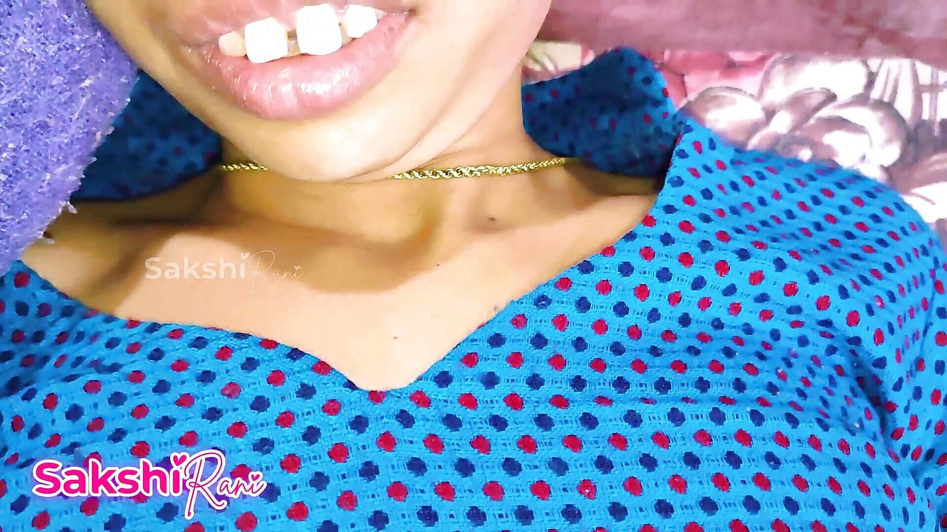 Indian Sakshi Closeup of Pussy and Rubbing Her Big Tits Then Hard Fuck