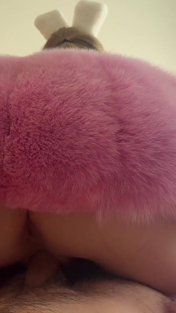 Ruda Cat: Sexy Pink Bunny in Fur Suit Get Fucked and Creampied!...