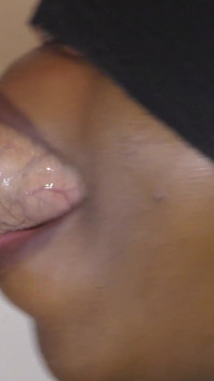 Ebony Blows Big White Cock and Swallow Sperm