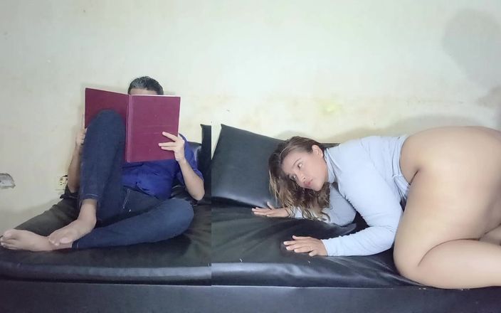 Gina Halime: Stiefmoeder met dikke kont neukt naast haar man terwijl hij...