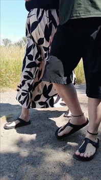 Walk with Nylonjunge in Birkenstocks