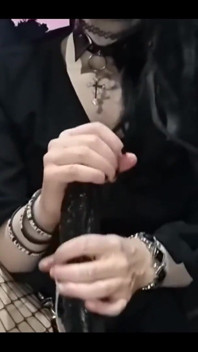 All Black BBW Goth Girl