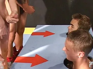 Gay Diaries: Group of young guys participate at a blowing contest and...