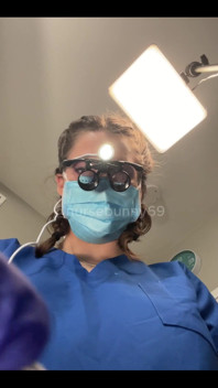 POV Dental Cavity and Filling No Numbing Loupes Blue Gloves and Scrubsnurse