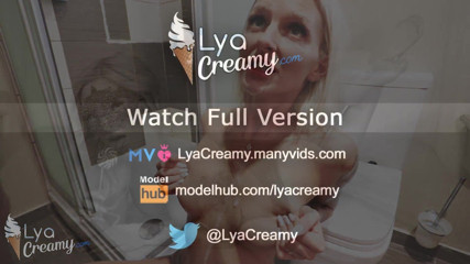 Lya Creamy: Blondýnka kouří přítele s velkým čůrákem a má hardcore sex v...
