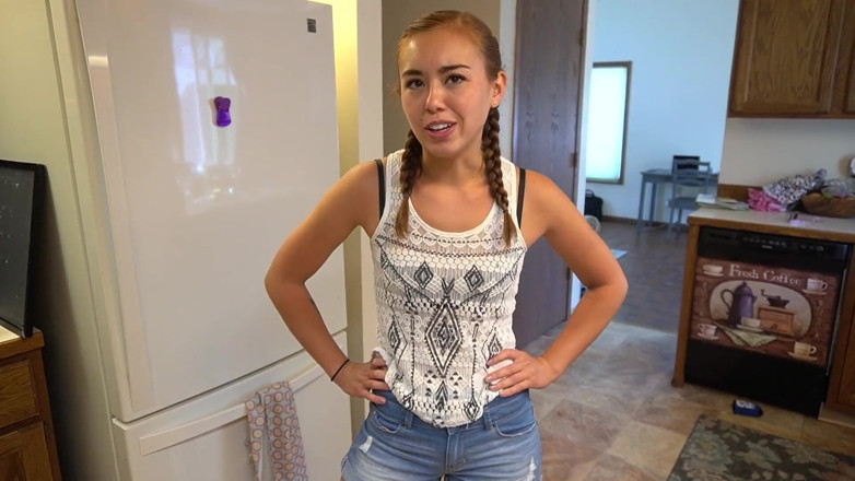 BrandiBraids: Naughty Stepdaughter Bribes Stepdad for Sex Lesson