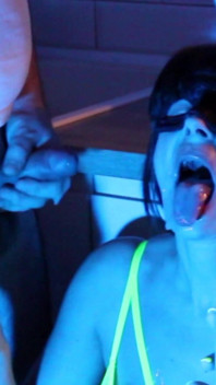 Wife Sucks 2 Cocks in Neon Light. Threesome. Full Scene. Ep 4631