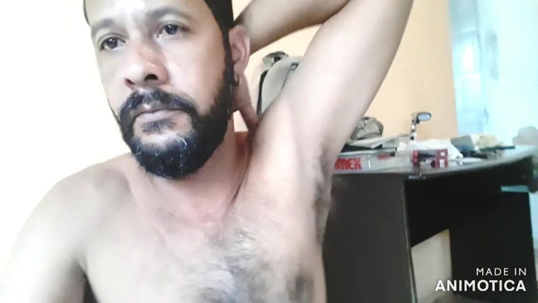 Stink HairyMale: Hairy spit play