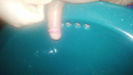 Only straws: Cleaning up my cum and cream mess
