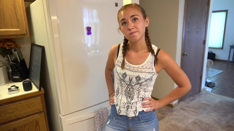 BrandiBraids: Naughty Stepdaughter Bribes Stepdad for Sex Lesson