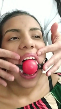 Maria's Gagged Mouth Examination