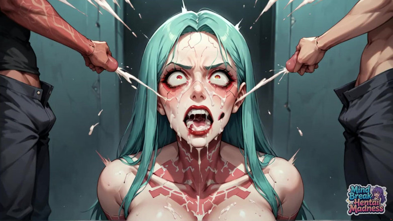 Mind Break Hentai Madness: Turquoise Cracks: Nipple Stretching Bliss
